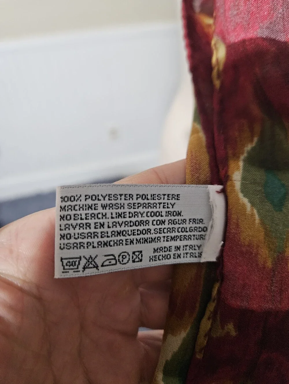 Vtg 80s Colore Retro Scarf